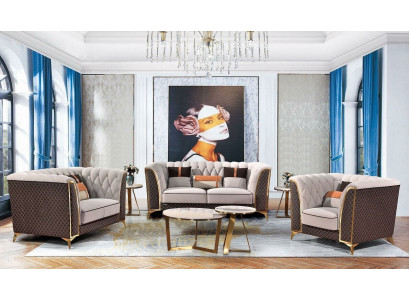 Canapé trois places Canapé en cuir design trois places Meuble de style italien trois places