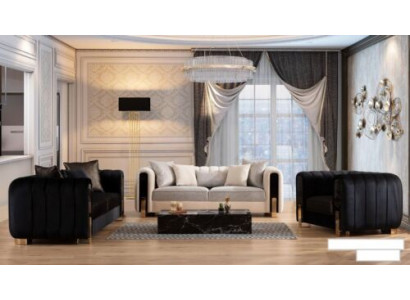 Ensemble de canapé de luxe Ensemble de canapé 3 + 3 + 1 places Canapé Canapés Fauteuil Tissu 3 pièces. ensembles