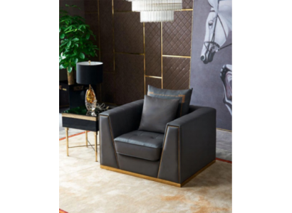Salon designer Mobilier Fauteuil d'appoint Siège simple Canapé rembourré Canapé TV neuf