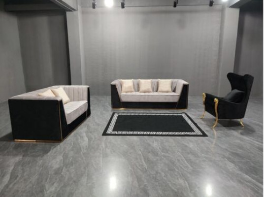Ensemble de canapés 3 pièces - 3+2+1 places avec une housse en tissu doux. Détendez-vous.
