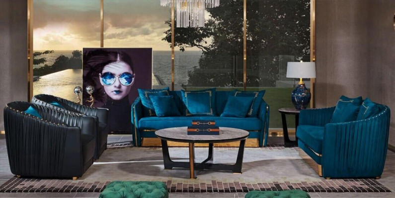 Meubles design Canapé Coch 3 places Tapisserie Décor Canapés Salon Canapés