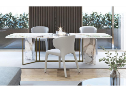 Meubles de luxe Tables en marbre 180x90cm Salle de séjour Hôtel Salle à manger Table Designer neuve