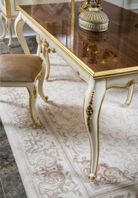 Table à manger française Salle à manger Table Classique Baroque Rococo nouveau