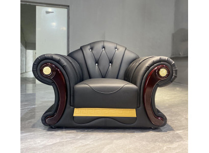 Fauteuil de luxe Chesterfield canapé 1 place meubles canapé ameublement sofa 1 place
