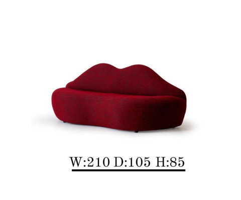 Lèvres Canapé design 3 places Canapé Rembourrage Canapés Canapés Textile Rouge