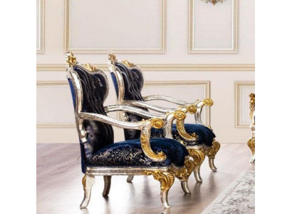 Fauteuil à oreilles Design Canapé Rembourrage Canapé Baroque Style Siège 1 Place Textile