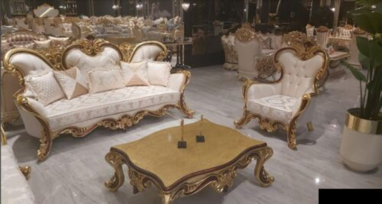 Ensemble de canapé 3+1 place Table basse Groupe de canapé Fauteuil Canapés Tissu Suite