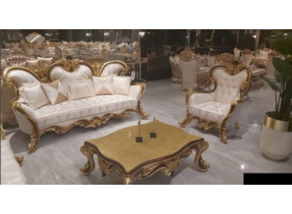 Ensemble de canapé 3+1 place Table basse Groupe de canapé Fauteuil Canapés Tissu Suite