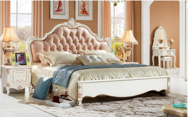 Lit Double Chesterfield Chambre Lits Meubles Baroque Rococo 3 pièces
