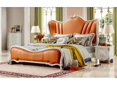 Lit orange Chambre Lits 180x200 Lit double de luxe Mobilier d'hôtel