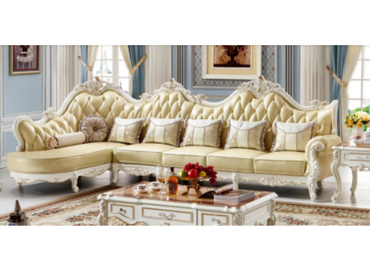 Canapé Chesterfield classique Suite d'ameublement Canapé d'angle Canapé baroque d'angle