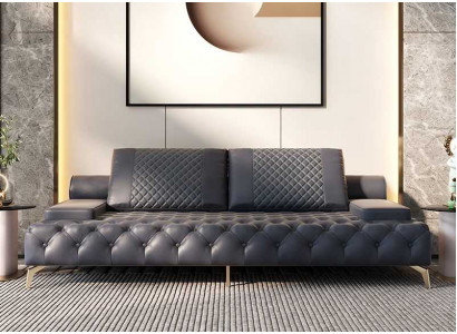 Canapé 3 places Mobilier Cuir Trois Canapés 3 places Style de salon 3 places Chesterfield