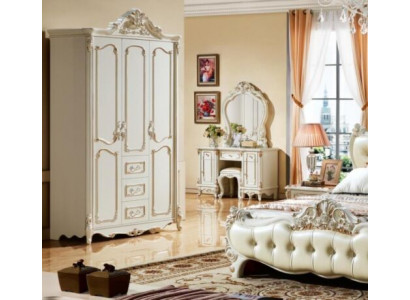Trois armoire de porte Armoire blanc Baroque Rococo Armoires Bois