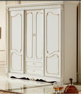 Classique Armoire Mobilier Armoires Chambre Bois Blanc Bois