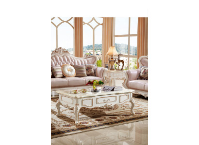 Table basse blanche Tables Salon Élégant Design classique Mobilier