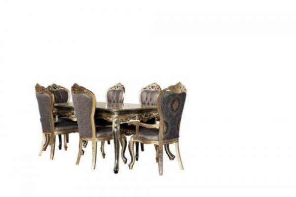 Table à manger classique Table Baroque Tables Tables Tables en bois 208x108 cm