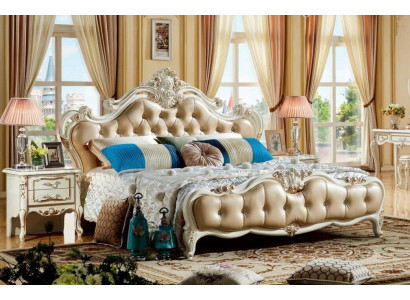 Chambre Royale Lit 180x200 Lits Baroques Chesterfield en Cuir