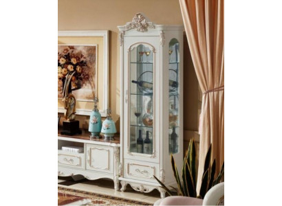 Vitrine en bois Vitrines simples Vitrine en verre Armoires Meubles Art déco Blanc