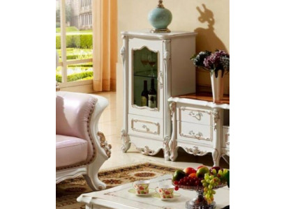 Vitrine Armoire de luxe style bois blanc verre nouvelle armoires Cabinet en verre