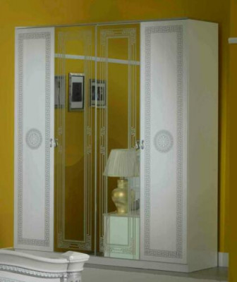 Armoire de luxe Armoire à vêtements Designer Haute brillance Armoires à vêtements Meubles Vivants Bois neufs