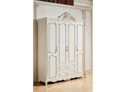Armoire blanche Design élégant Chambre classique Mobilier de luxe
