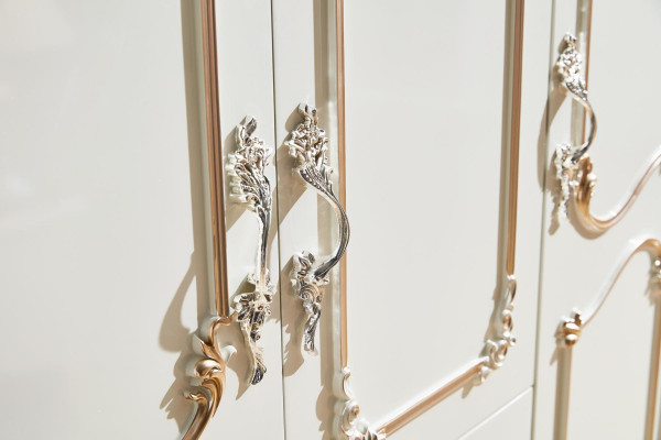 Armoire blanche Design élégant Chambre classique Mobilier de luxe