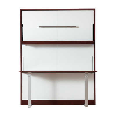 Étagère de bureau Lit 2en1 Armoire fonctionnelle Mobilier de lit Table Lit mural Lits