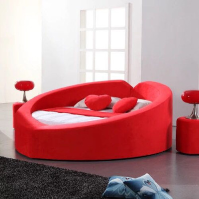 Designer lit en forme de coeur, lit de lune de miel, cadre de lit de luxe, lit de bordel