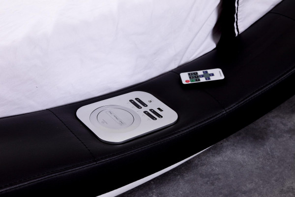 Conception de lit USB numérique Lits de luxe en cuir Mobilier de chambre à coucher Double