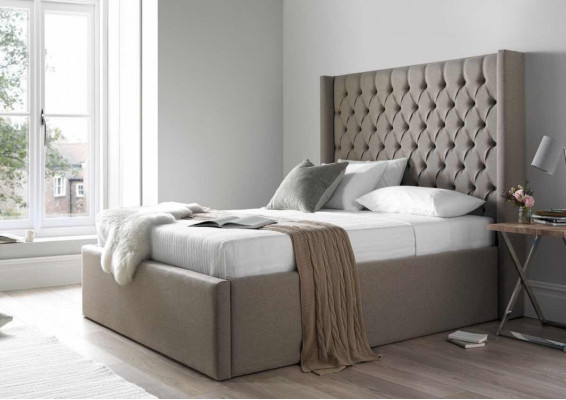 Chambre de sommeil Chesterfield avec lits doubles design en cuir de luxe pour hôtel