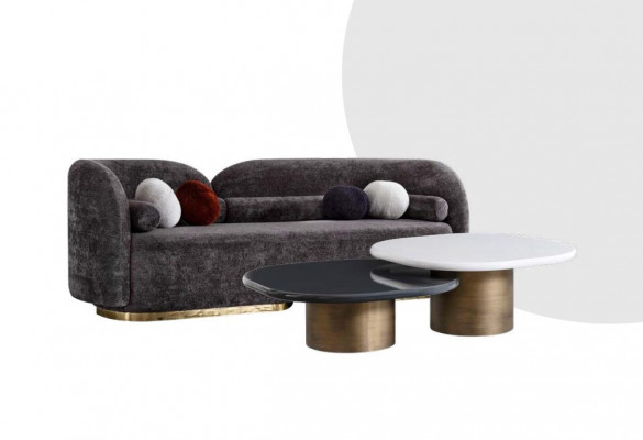 Canapé confortable trois œufs pour le salon, style moderne, nouveau modèle.