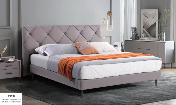Lit 180x200cm Lits Cuir Mobilier de Chambre Moderne Rembourrage Design