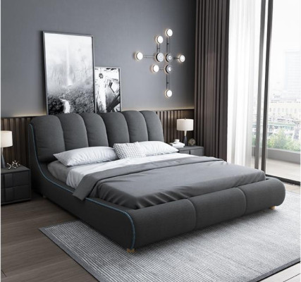 Lit double Chambre Hôtel Mariage Luxe Lit 2x Table de chevet 3pcs. Ensemble de lits neufs