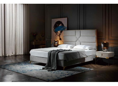 Lit de conception de luxe Rembourrage Lit double de l'hôtel Lits de mariage Chambre de sommeil 180x200cm
