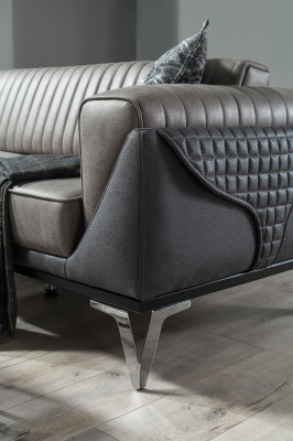 Ensemble de canapé 3+1 places Ensemble de salon Canapé Fauteuil Canapé neuf Gris