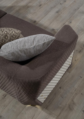 Ensemble canapé Suite 3+3+1 places Canapé Fauteuil Canapés Moderne Marron neuf