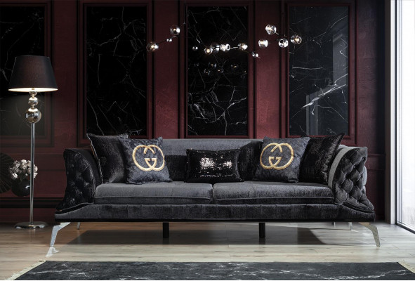 Salon Canapé Trois Places Canapé 3 Places Siège Design Moderne Style de Meubles Canapé