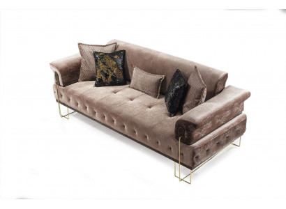 Canapé trois places de luxe marron 3 places Design de canapé design moderne.