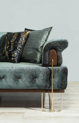 Canapé 3 places Canapé Siège Design Canapé Trois places Luxe Métal avec Textile