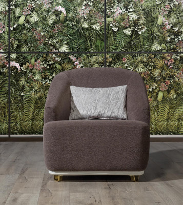 Fauteuil une place Canapé 1 place Canapé Salon Mobilier en métal avec textile