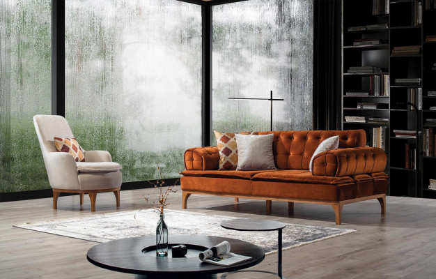 Fauteuil 1 place Textile Lounge Luxe nouveau Fauteuil Design Fauteuil Moderne nouveau