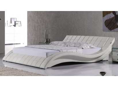 Lits Matrimoniaux 180x200cm Chambre de Sommeil en Cuir Lit Double Rembourré Design