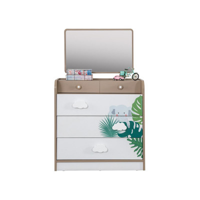 Commode avec miroir Mobilier Chambre de jeunes Marron Commode avec miroir Bois