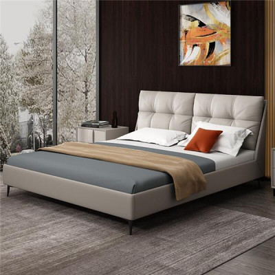Lits Textile Cuir Hôtel Luxe Tapisserie Tissu Velours Lit Concepteur Chambre à coucher