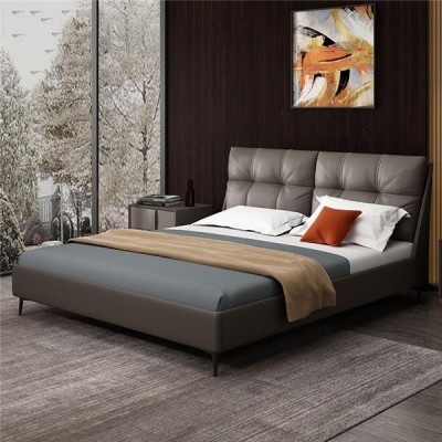 Lits Textile Cuir Hôtel Luxe Tapisserie Tissu Velours Lit Concepteur Chambre à coucher