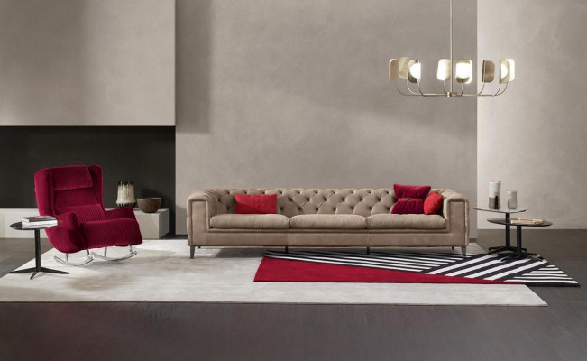 Canapé 4 places en cuir canapés de luxe Designer Luxe Chesterfield neuf.nioiiiii