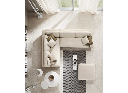 Salle de séjour Canapé d'angle en forme de L Moderne Blanc Design Canapés neufs