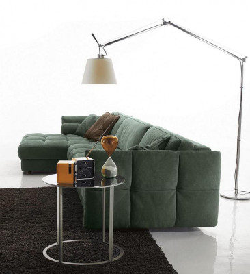 Canapé d'angle en tissu Canapé Rembourrage d'angle Moderne Canapé salon en forme de L Design