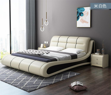 Luxe Literie Lits Textile Double nouvelle Chambre Literie en Cuir Design