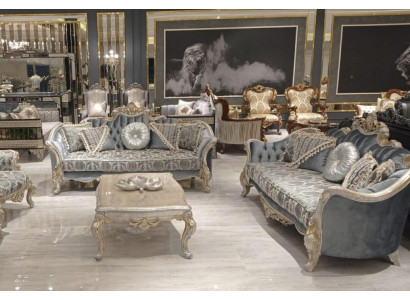 Groupe de canapé 3+3 places Ensemble de canapés de luxe Fauteuil Canapés Tissu Classique S Ensemble neuf